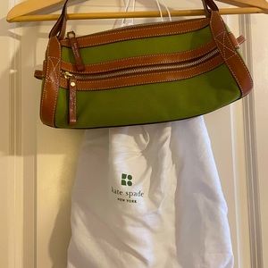 Kate Spade fabric barrel bag.